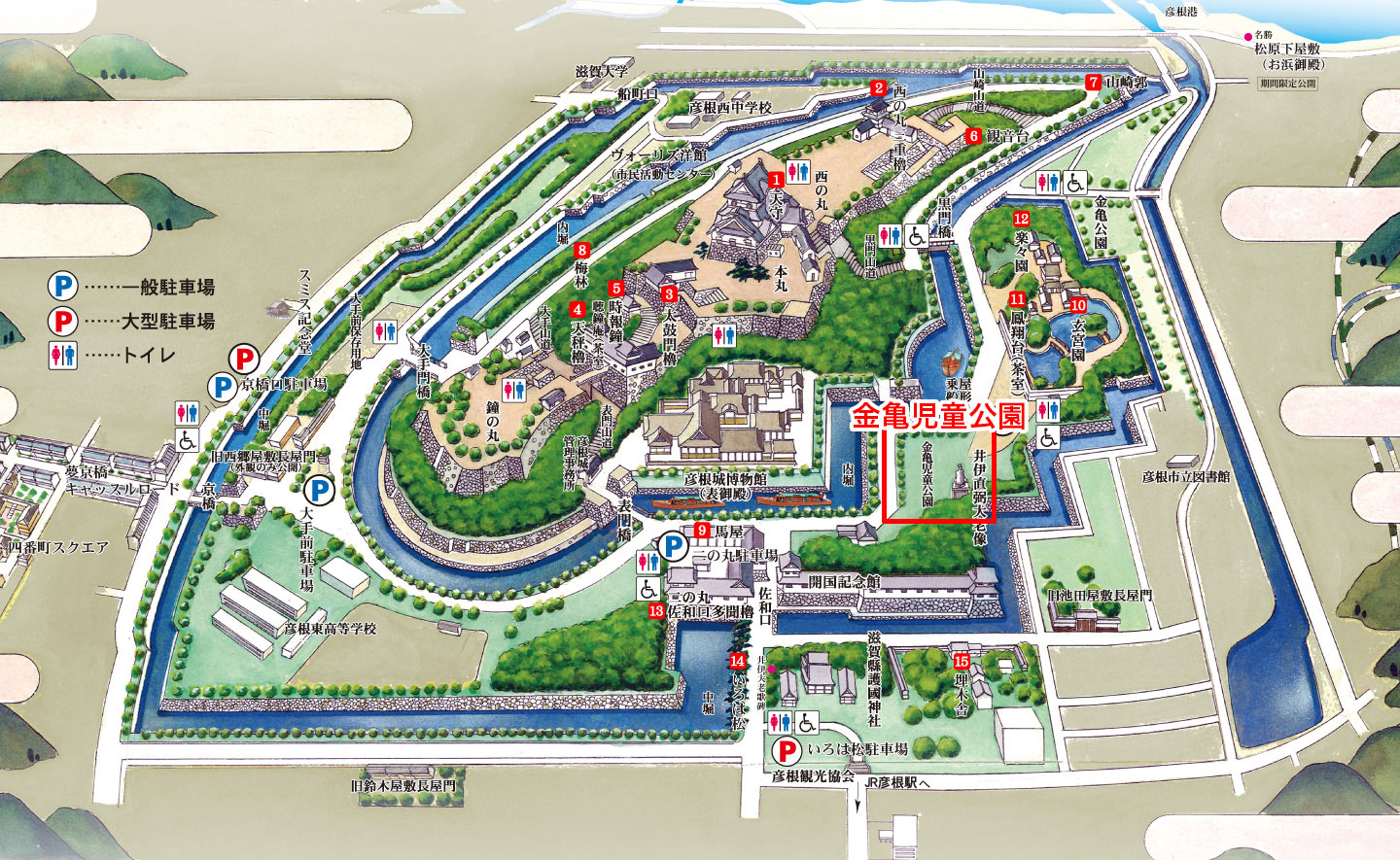 彦根城歴史絵巻 会場マップ